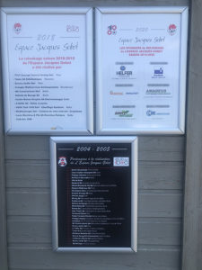 Historique des sponsors pour la réalisation et le relookage de l'EJG